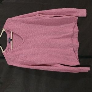 Chaps V Neck Rose Pink Sweater XL